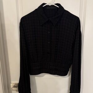 Elegant Black Button-Down Women's Shirt